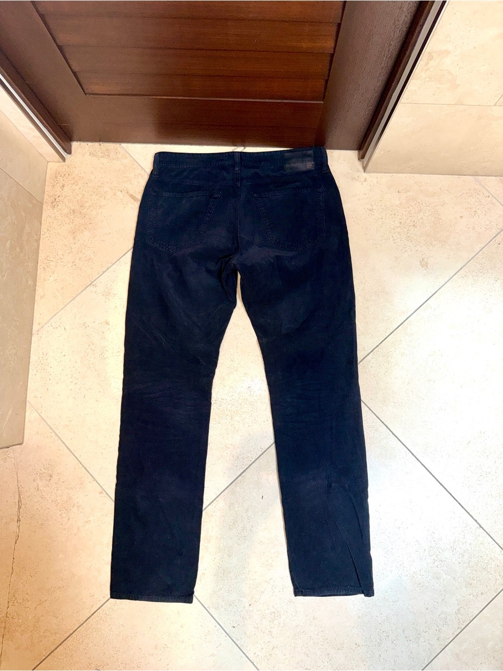MEN’S AG Adriano Goldschmied The Graduate Navy Corduroy Pants Size 34x 32